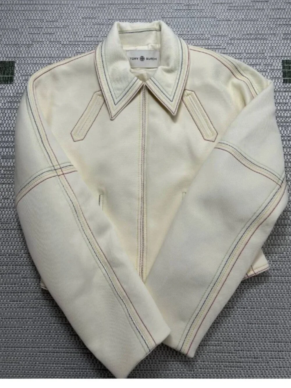 EUC TORY BURCH Cotton Twill Jacket - Neutrals $1,517 Size 2